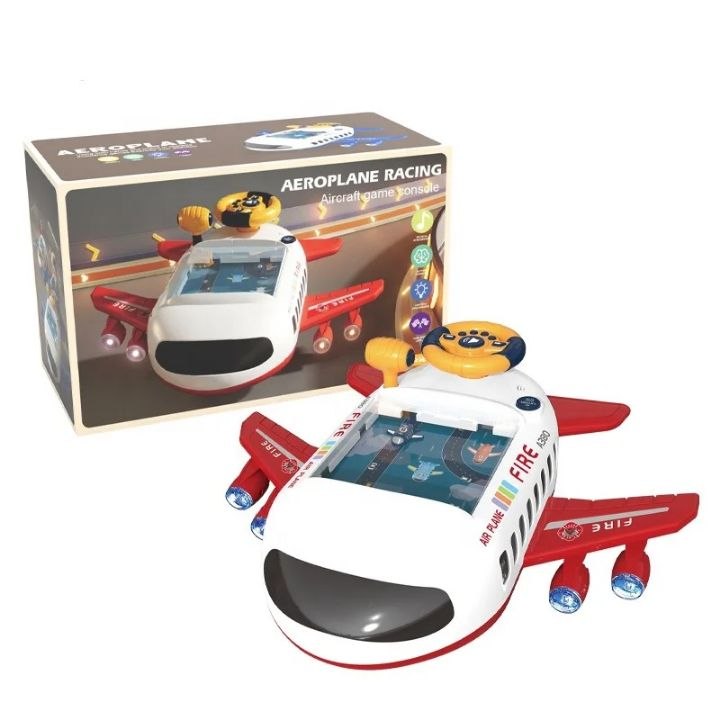 ماشین بازی فرمون دار طرح هواپیما مدل Airplane Racing کد 714، موزیکال و چراغدار و آموزشی
